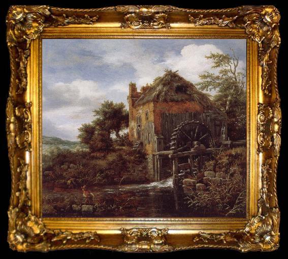 framed  Jacob van Ruisdael Thatch-Roofedhouse with a water Mill, ta009-2